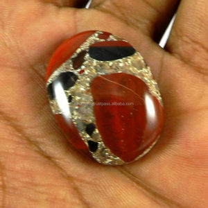 La mejor calidad! Jaspe Natural Conglomerado, 7.80 g, Corte Ovalado 23*30 mm, Piedras Preciosas Semipreciosas IG1954 - Product Image 3