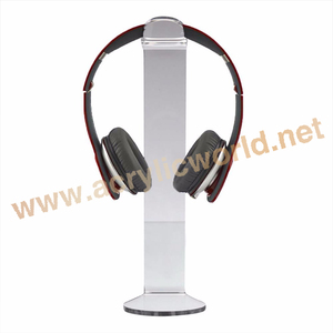 Pantalla de auriculares de acrílico transparente personalizada/estante de exhibición de auriculares/soporte de auriculares - Product Image 1
