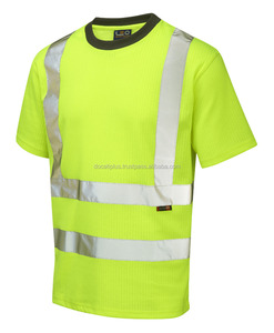 Camisetas de alta visibilidad para hombres, ropa de trabajo con características térmicas fluorescentes impermeables transpirables antiestáticas reflectantes para el verano - Product Image 6