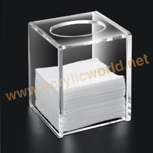 Caja de pañuelos moderna de acrílico transparente para baño, caja dispensadora de pañuelos faciales, servilletero decorativo, caja de pañuelos/servilletero - Product Image 2