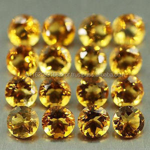 Piedra preciosa amarilla suelta de corte facetado citrino natural semipreciosa certificada al por mayor para la fabricación de joyas para pendientes y anillos - Product Image 1