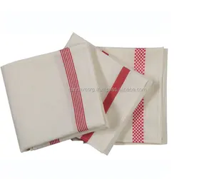 Toallas de té bordadas de algodón 100% de gran tamaño para uso en la cocina Fabricante de toallas de cocina de gofres de 100% algodón en la India.