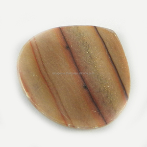 Jaspe Wagul natural de 24x24 mm, cabujón en forma de corazón, 4.31 g, piedra preciosa suelta para la elaboración de joyas. - Product Image 1