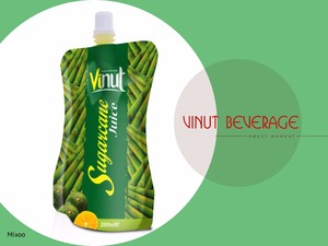 Suikerriet Vruchtensap Drinken 200Ml In Zak, Verfrissende Drank, Handige Verpakking Voor Export