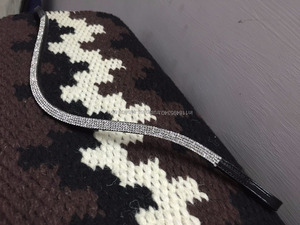 Equine Saddle World สายคาดคิ้วหรูหราคุณภาพสูงสำหรับผลิตภัณฑ์ม้าหนังแท้มี4แถวคริสตัลใสโซ่ดีมาก - Product Image 4