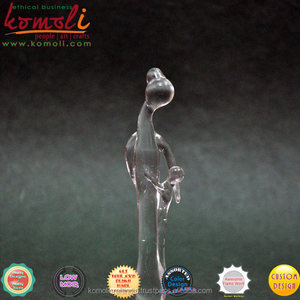 Figurines miniature mère et enfant, sculpture en verre artistique - Product Image 4