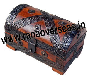 Boîte de rangement ovale en bois écologique poli de style antique en couleur marron pour la décoration intérieure - Product Image 2