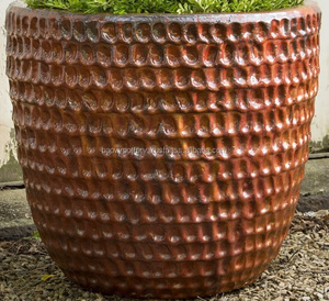 [Anny] Jardinière extérieure en céramique émaillée, pots de fleurs, pots en gros // poterie BaoVy // exportateur du Vietnam // articles de jardin en gros - Product Image 2