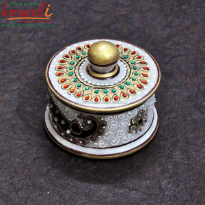 Juego de Bandejas de Mármol Pintadas a Mano para Recuerdos de Boda, Contenedores de Almacenamiento de Frutos Secos, Bandejas de Material de Piedra - Product Image 5