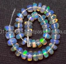 Perles Rondelles d'Opale Couleur Feu Certifiées par un tiers Fabriquées en Inde Vente en gros pour la fabrication de bijoux - Product Image 4