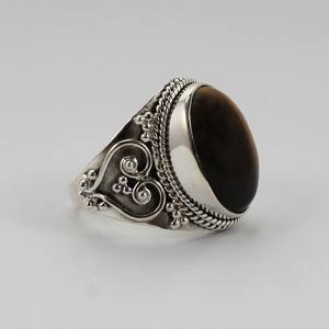 925แหวนพลอยตาเสือเงินสเตอร์ลิงสำหรับงานแต่งงานงานหมั้นหรือวันครบรอบเครื่องประดับของขวัญที่สมบูรณ์แบบ - Product Image 2