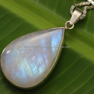 Rainbow Moonstone Connecteurs de pierres précieuses en argent sterling 925 Plaqué or Pendentif Charms pour les occasions de fête - Product Image 4