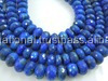 Alifinternational Perles de pierre naturelle AAA Lapis-Lazuli bleu facettées en forme de rondelle 8-10MM, fil de pierres précieuses en vrac pour la fabrication de bijoux 14