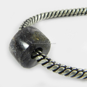 Cuentas de GEMA con agujero grande, 14x8x5mm, cuentas de neumático liso, cuentas de porcelana de jaspe, cuentas europeas para pulsera, IG0186 - Product Image 6