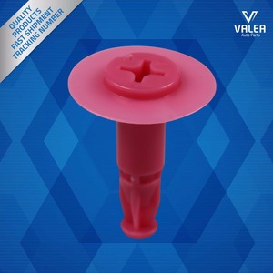 Panel Clip Red Nylon Head Size: 19.5mm Stem Length: 24.1mm Fits into: 6.7mm Replacement Toyota RAW4 - Product Image 1
