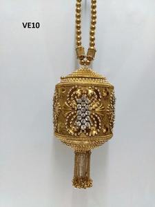 VE07A Vivid Antique Gold Bridal <b>Wedding</b> Party Designer Handmade Vintage Metal Clutch Crystal Stones Flap Closure Purse 1-1.9L - Product Image 4