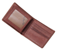 Dompet Pendek Lipat Dua Kulit Sapi Asli Pria OEM Anti Maling, Tempat Kartu & Uang, Model 02