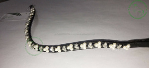 Banda para cejas con perlas de cuero de caballo disponible en todos los tamaños y también Personalización de color disponible - Product Image 6