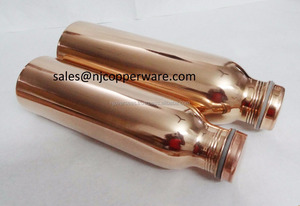 Tapa de botella de agua de cobre puro Unisex, bebida directa, revestimiento anticorrosión ecológico para beneficios de salud ayurvédicos Camping - Product Image 6