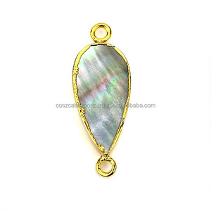 จี้สร้อยคอประดับอัญมณีรูปลูกแพร์10x20มม. สีเงินสเตอร์ลิงประดับอัญมณีโบฮีเมียน - Product Image 3