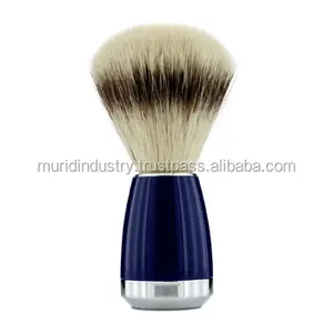 Best Badger Blue Shaving Brush For Barbershop With Metal Handle, Get Custom Made Luxury Badger Hair Brush For Men's Shaving