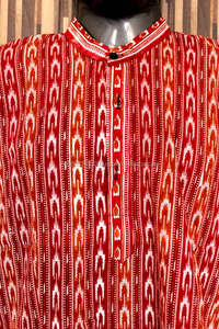Printed Plus Size <b>Collarless</b> <b>Men's</b> Casual Yoga Kurta <b>Shirt</b> Anti-Wrinkle Cotton Fabric Summer Fashion - Product Image 3