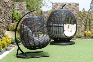 Hamaca redonda de ratán sintético para jardín, muebles de exterior, el más vendido - Product Image 5