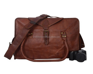 Handmade Vintage Exclusive Brown Genuine Leather Large Duffel <b>Bags</b> For <b>Men</b> Traveler Gym Carry On Shoulder Luggage Crossbody <b>Bags</b> - Product Image 1