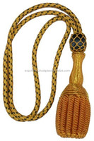 Nœud de cérémonie en cuir et coton doré métallisé, accessoires uniformes de luxe de haute qualité pour parades britanniques, africaines et autrichiennes