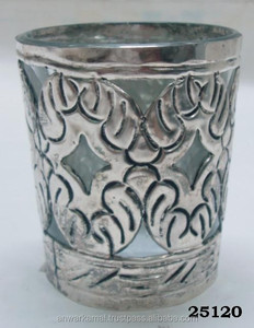 Glass & Brass Decorative Votive - Product Image 1