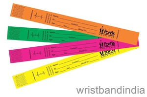 สายรัดข้อมือสำหรับบัตรประจำตัวโรงพยาบาล Tyvek ยี่ห้ออินเดีย รุ่น Class I รุ่น Band 001 - Product Image 3