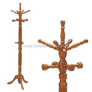 Portemanteau en bois pour vêtements, support en bois pour manteau de fantaisie - Product Image 1