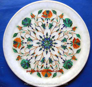 Plaque incrustée de marbre de designer - Product Image 1