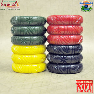 Pulsera de reproducción antigua, brazaletes de resina tallada con corte de estrella personalizado para bodas, fiestas, aniversarios, regalos, compromisos para niños - Product Image 6