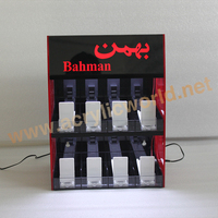 Présentoir en acrylique avec éclairage LED, support de bureau vertical à 2 niveaux pour la présentation de cigarettes