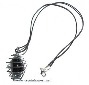 Black Onyx Tumbled Pendants, Gemstone Pendants, Agate Pendants - Product Image 1