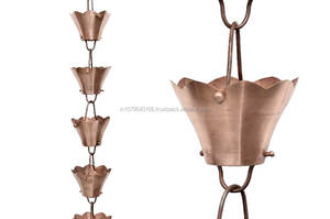 Chaîne de pluie en cuivre de forme ovale - Product Image 3