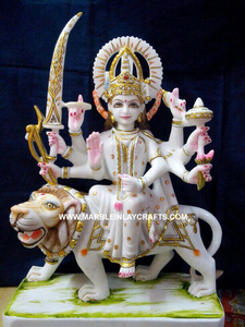 Marble Durga Murti Statue - Product Image 4