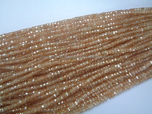 Grès naturel Zircon Micro 3 mm perles à facettes brin lâche perle pierre pour la fabrication de bijoux - Product Image 3