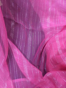 Écharpe en mousseline de soie à rayures en lurex carré uni doux et élégant pour adultes pour la saison d'automne - Product Image 3