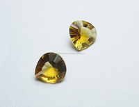 Citrine naturelle authentique de haute qualité, 100 % authentique, forme de cœur, taille facetée, jaune, marque Gopika, origine Rajasthan