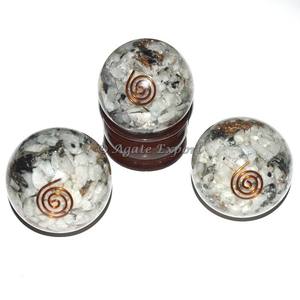 Orgone Sphere Crystal Crafts 2024 Rainbow Moonstone Orgone Sphere - Product Image 1