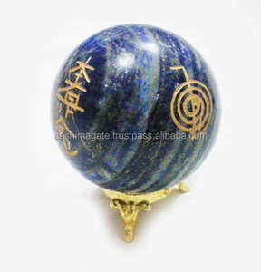 Wholesale Handmade USAI Reiki <b>Ball</b> <b>Bracelet</b> and Coaster Lapis Lazuli and Amethyst Natural Gemstone Crystal for Reiki Healing - Product Image 1