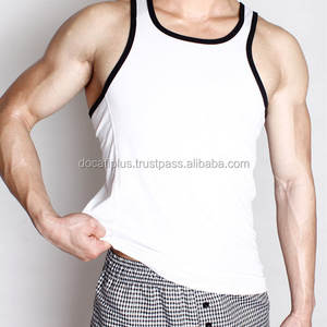 Débardeur blanc pour homme personnalisé/ Débardeur 100% coton pour homme - Product Image 2