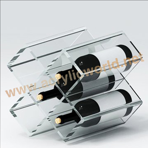 Support d'affichage de bouteilles de vin LED personnalisé, écologique, avec couleur personnalisable, forme attrayante et acrylique transparent - Product Image 2