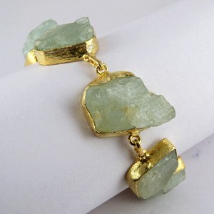 Bonita Pulsera de Piedras Naturales con Cuentas de Aguamarina y Plata, Estilo Bohemio, para Mujer y Unisex, Certificada - Product Image 5