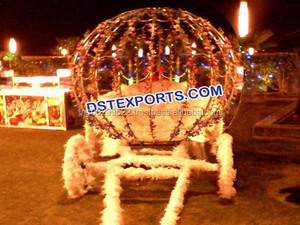 รถม้าสำหรับเจ้าสาวเข้าพิธีแต่งงานแบบอินเดีย รถม้าดอลีสีขาวใหม่ขนาดเล็กสำหรับเจ้าสาว เจ้าบ่าวเข้าพิธีแต่งงาน - Product Image 5