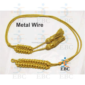 OEM respetuoso con el medio ambiente impermeable 100% hilo metálico vestido cordón Bugle cordones túnica patrón de regulación personalizado prenda principal - Product Image 2