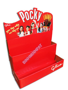 Pocky ไม้บิสกิต-ชั้นวางช็อคโกแลตกระดาษชั้นวางจอแสดงผลชั้นวางที่กำหนดเองสีร้านค้าปลีก CMYK การพิมพ์ออฟเซต - Product Image 4