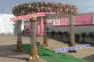 Pilar romano para boda, puerta tallada, pilares romanos, puerta de bienvenida Manavari, puerta de entrada para boda, suministros para fiestas personalizados, Australia - Product Image 4